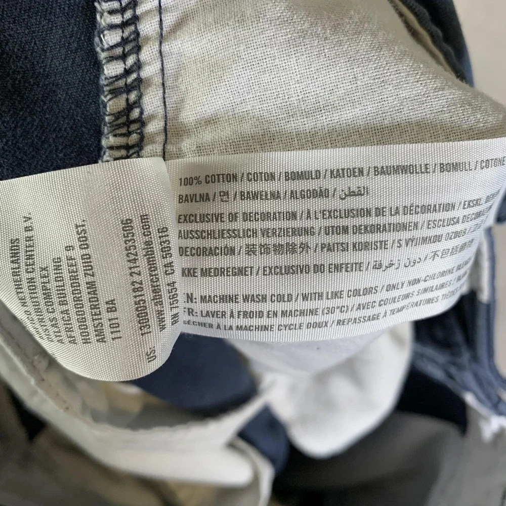 Abercrombie & Fitch Pants Mens 31x30 (Tag 31x32) Blue Chino Cotton Y2K Low Rise